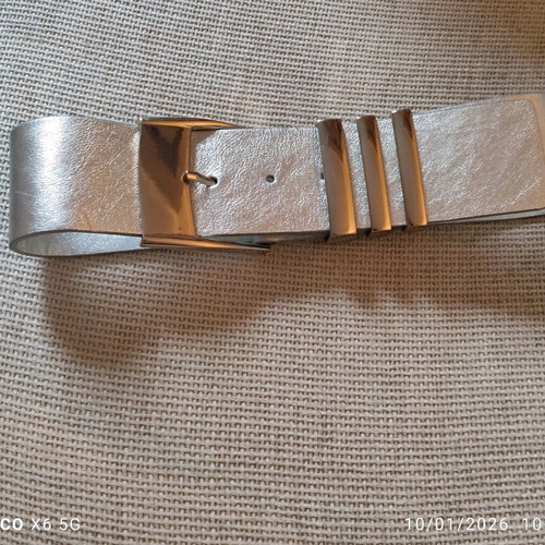 Vintage Versace leather belt silver, like new, size 75