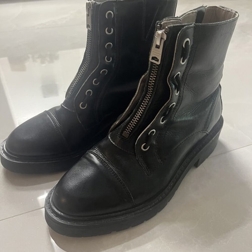 Allsaints boots size 37 like new, black, low with zipper