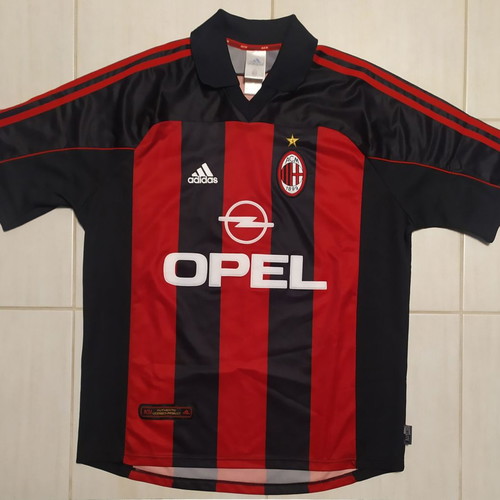 Adidas Milan Football Shirt 2000-02 Used Large Size