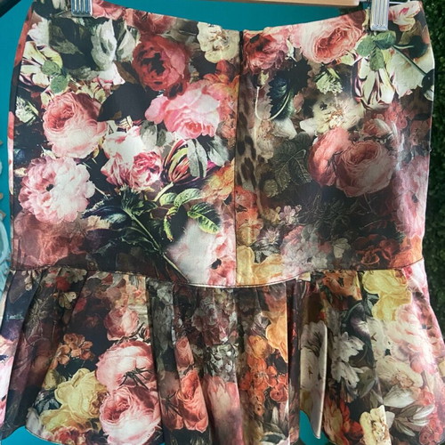 Mini floral skirt with ruffles Mohito new multicolor XS