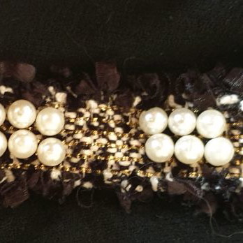 Women's blouse new with pearls, black, size XL