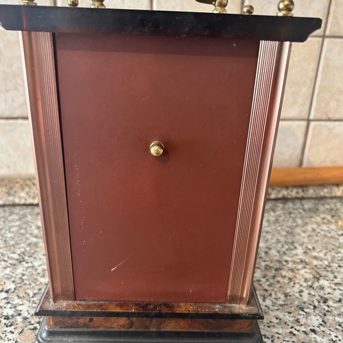 Vintage quartz table clock used, needs battery