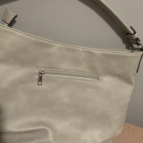 Women's shoulder bag, grey, 40x30 cm