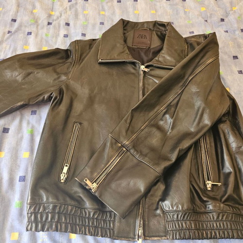 Leather jacket Zara like new, vintage limited edition men's