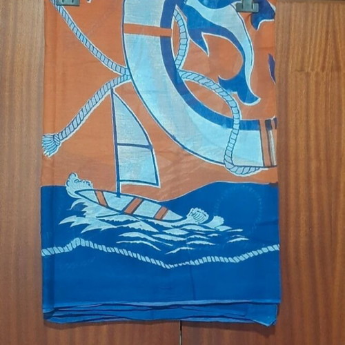 Minoan pareo new, blue and orange