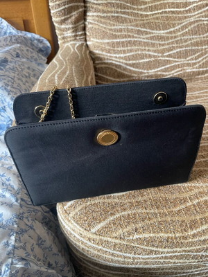 Women's fabric bag like new, black with gold details