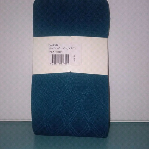 Emilio Cavallini tights new, peacock color with geometric pattern