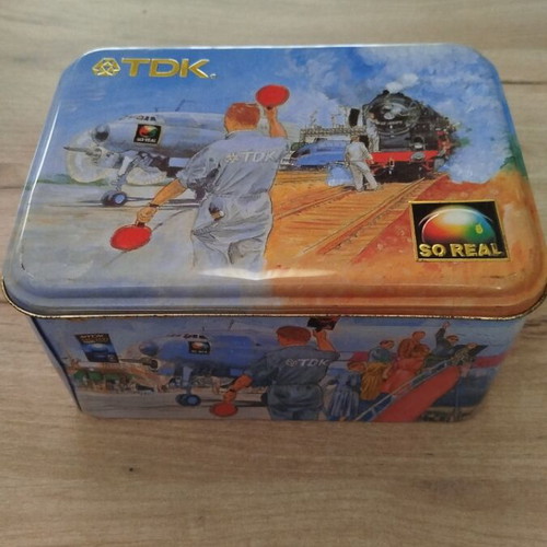 Metal box used from 1990s made of videocassettes
