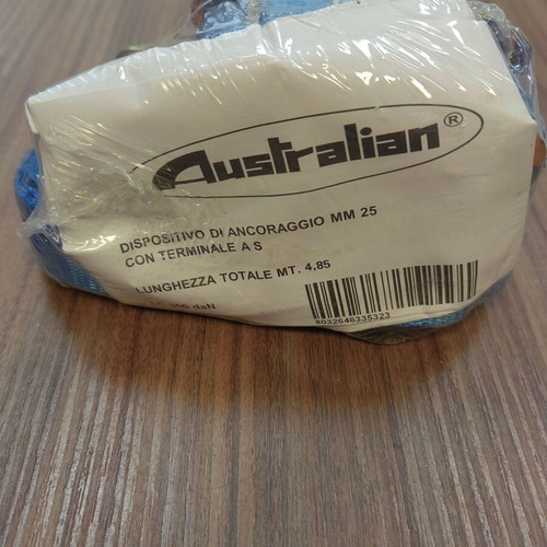 Australian tie-down strap 600cm with ratchet and hook blue new