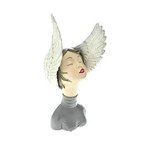Αγαλματίδιο Κοπέλα με Φτερά στο Κεφάλι