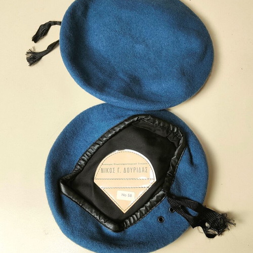 Set of 2 Blue Navy Military Berets like new, adjustable