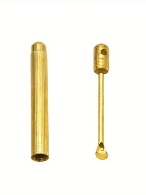 Keychain case with spoon (Kavatza) gold new