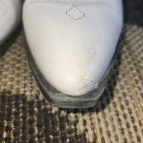 Women's boots used, white, size 37