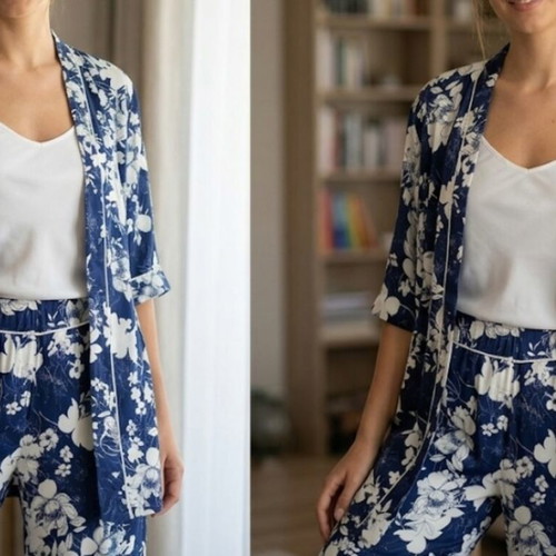 Milk & Honey blue set size M like new