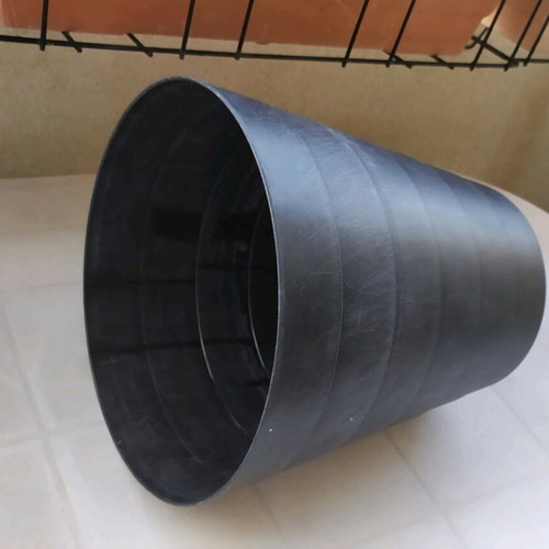 Plastic flowerpot used, black color, height 31 cm