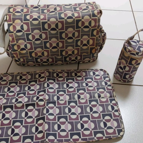 Mothercare stroller bag used with changing mat and insulated pouch