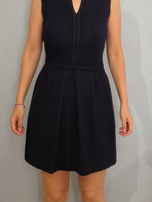 Knit dress dark blue, like new, size M