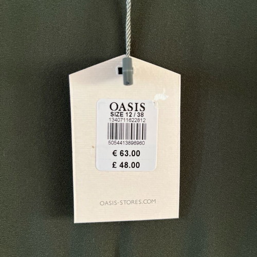 Oasis green dress size 38