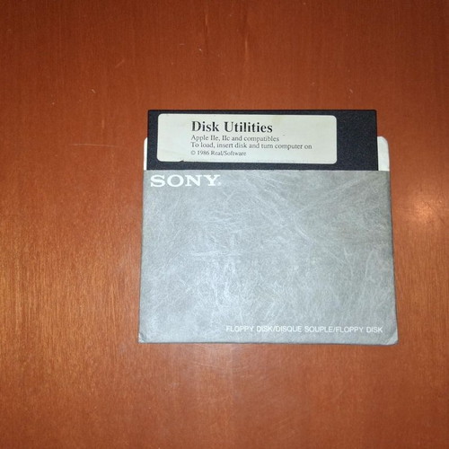 5.25-inch floppy disk Disk Utilities Apple IIe IIc used