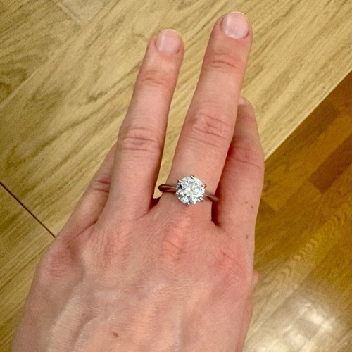Swarovski ring crystal and silver 925 new, gray, size 17.5