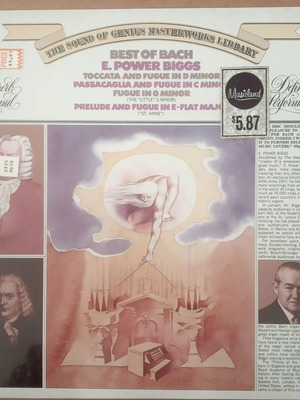 E. Power Biggs Best Of J. S. Bach Vinyl Record new, classical