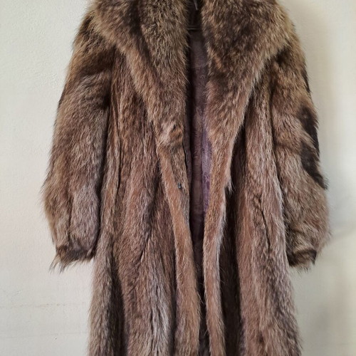 Natural fur coat like new ankle length
