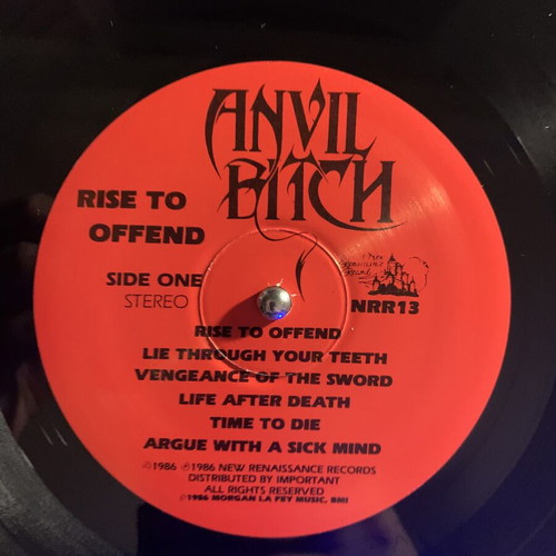 Anvil Bitch Rise To Offend vinyl LP album like new