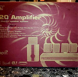 Home Cinema | Ηχοσύστημα| Mustek Amplifier A920 with 5.1 | Dolby Digital| Surround channel Speaker system | 200W | Ολοκαίνουργιο/Σφραγισμένο