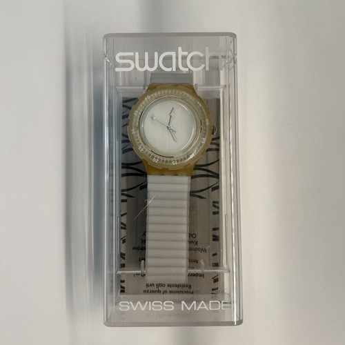 Swatch AG 1993 35MM vintage men's watch with steel bracelet like new