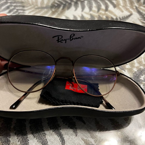 Ray-Ban glasses like new, brown with myopia lenses and blue light