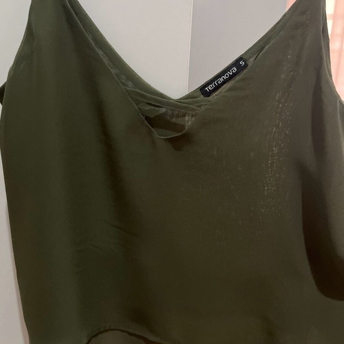 Khaki tank top used, size S