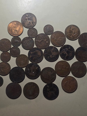 Coins set of 29 used, old copper
