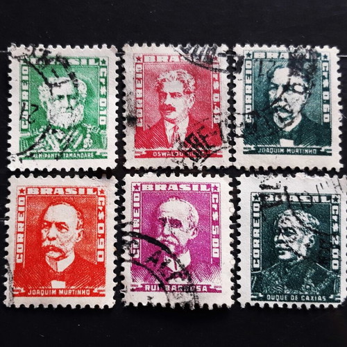 Brazil 1947-1955 stamp collection like new, 6 pieces