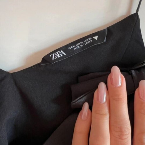 Zara satin top like new, black, size M