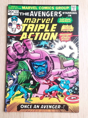 The Avengers Marvel Triple Action #17 comic book used, 1973