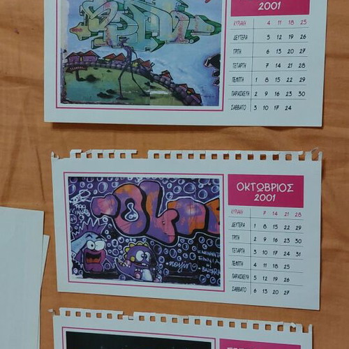Graffiti calendar 2001 used, collectible