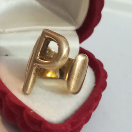 Anime 925 gold plated ring used, size 54