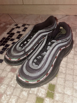 Nike 97 Undefeated athletic shoes like new, size 45, black and red