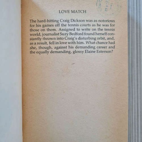 Book Love Match by Roberta Leigh used, English romantic novel 1982