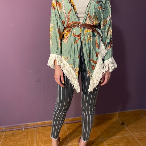 Nidodileda kimono used, green, one size