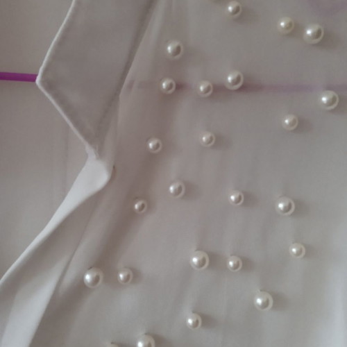 RLINEA blouse used with pearls white