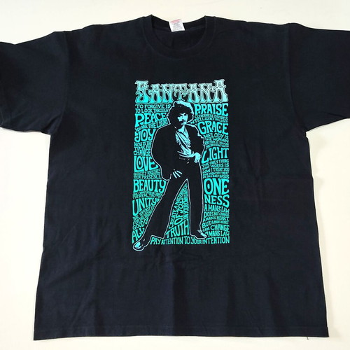 T-Shirt Carlos Santana Live 2009 Concert XL like new, black