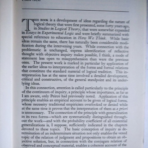 Logic The Theory of Inquiry used with cover wear