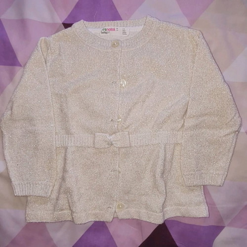 Baby cardigan size 6-9 months like new, beige gold prenatal
