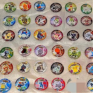 Συλλογή Pokemon Advanced metal tazos τάπες 55/100