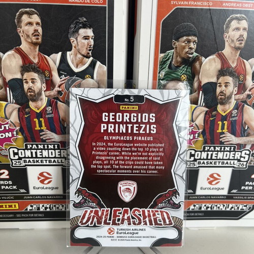 Georgios Printezis Unleashed Press Proof Laser Card 2024-25 Panini