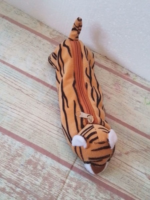 Plush school pencil case Tiger like new