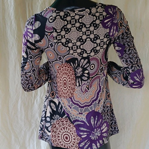 Blouse COCONUDA Italy size M like new, black and purple