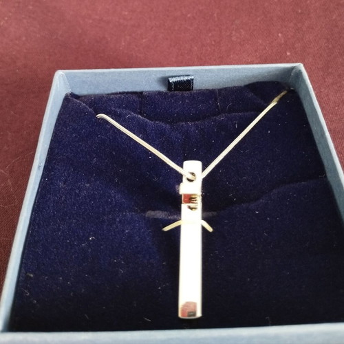 Cross necklace new, silver plated with Swarovski crystals