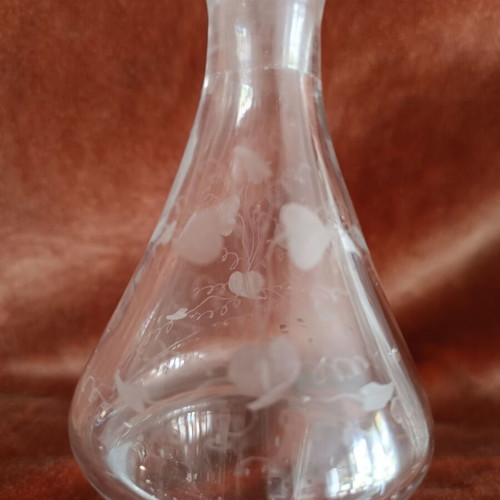 Vintage silver-plated oil and vinegar cruet set with crystal, like new